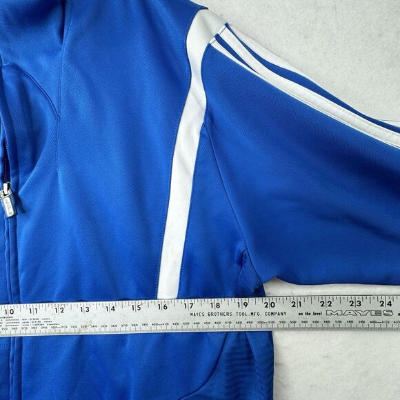 Adidas Adipure Men’s Large Blue & White Full Zip Track Jacket Zipup - Picture 8 of 13